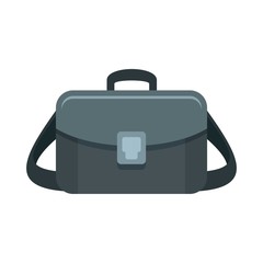 Camera bag icon. Flat illustration of camera bag vector icon for web design