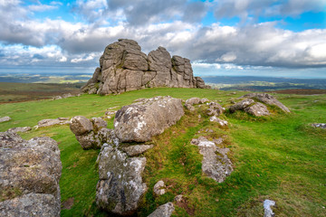 Haytor rocks granite outcrop Dartmoor