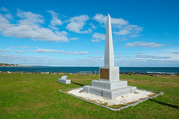 The 1614 Monument at Rye Harbor State Park in Rye, New Hampshire, USA.