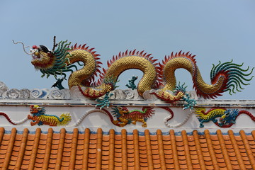 Dragon Statue at Chinese temple–