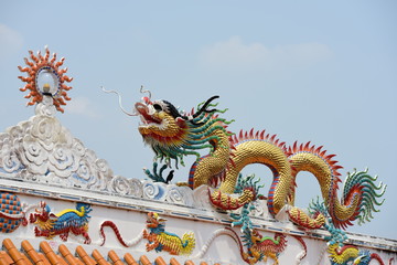 Dragon Statue at Chinese temple–