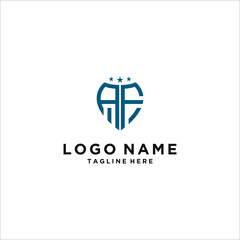 logo design for companies, Inspiration from the initial letters of the AF logo icon. - Vector