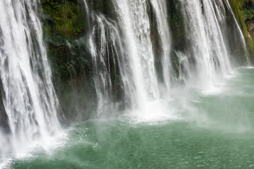 Fototapeta premium Huangguoshu Waterfall National Park in Guizhou Province in China, in winter season,the world's largest waterfall cluster. There are 18 of them in all.