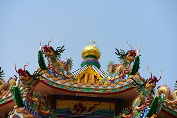 Obraz premium Dragon Statue at Chinese temple