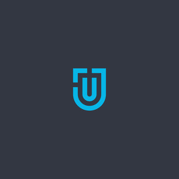 Logo Letter U And J, Concept Letter U + J, Simple Design.
