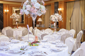 Catering service. set table.