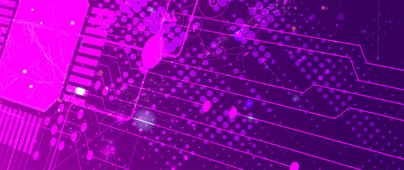 Abstract circuit board futuristic technology processing background