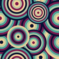 Fototapeta premium Abstract Retro Seamless Pattern Background , Retro Disks Surface Pattern, Abstract Repeat Pattern for Home Decor, Textile Design, Fabric Printing, Stationary, Packaging, Wall paper or Wrapping Paper