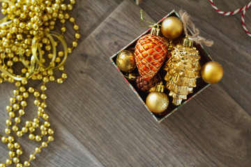 christmas decoration on table