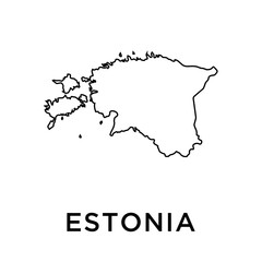 Estonia map vector design template