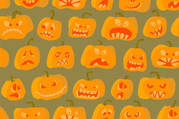 Jack o' lantern pattern for your design Halloween
