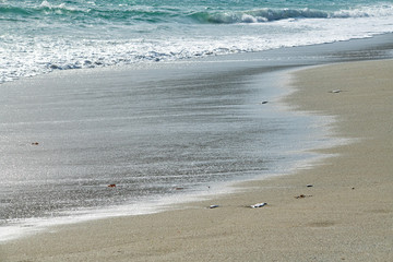 The receding tide at Vault Beach, Cornwall