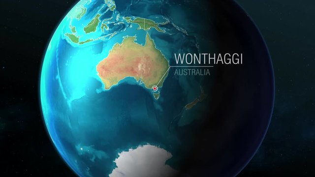 Australia - Wonthaggi - Zooming from space to earth