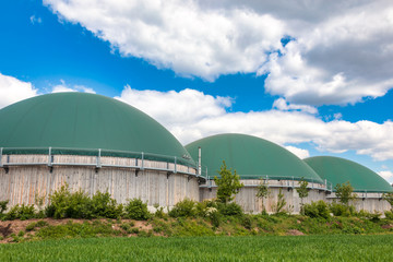 Biogas plant in rural Germany Biofuel Industry concept