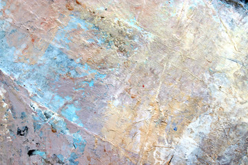 Art abstract background. Acrylic on fiber. Brushstrokes of paint. Wall textures.