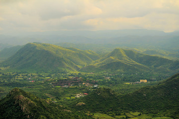Fototapeta premium landscape with mountains and clouds