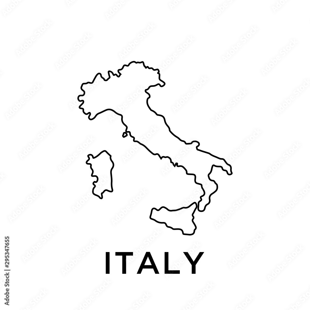 Wall mural Italy map vector design template