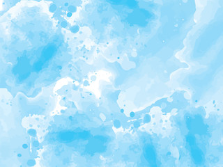 Watercolor blue abstract background.