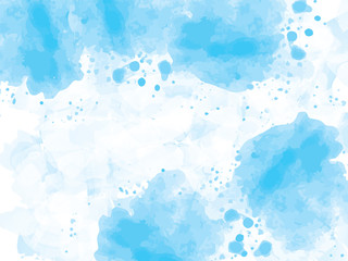 Fototapeta na wymiar Watercolor blue abstract background.