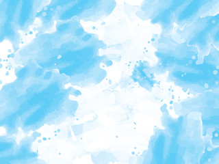 Fototapeta na wymiar Watercolor blue abstract background.