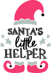 Cute christmas illustration. Christmas lettering