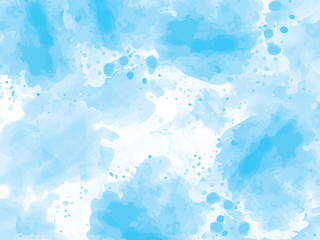 Watercolor blue abstract background.