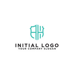 logo design for companies, Inspiration from the initial letters of the AH logo icon. - Vector