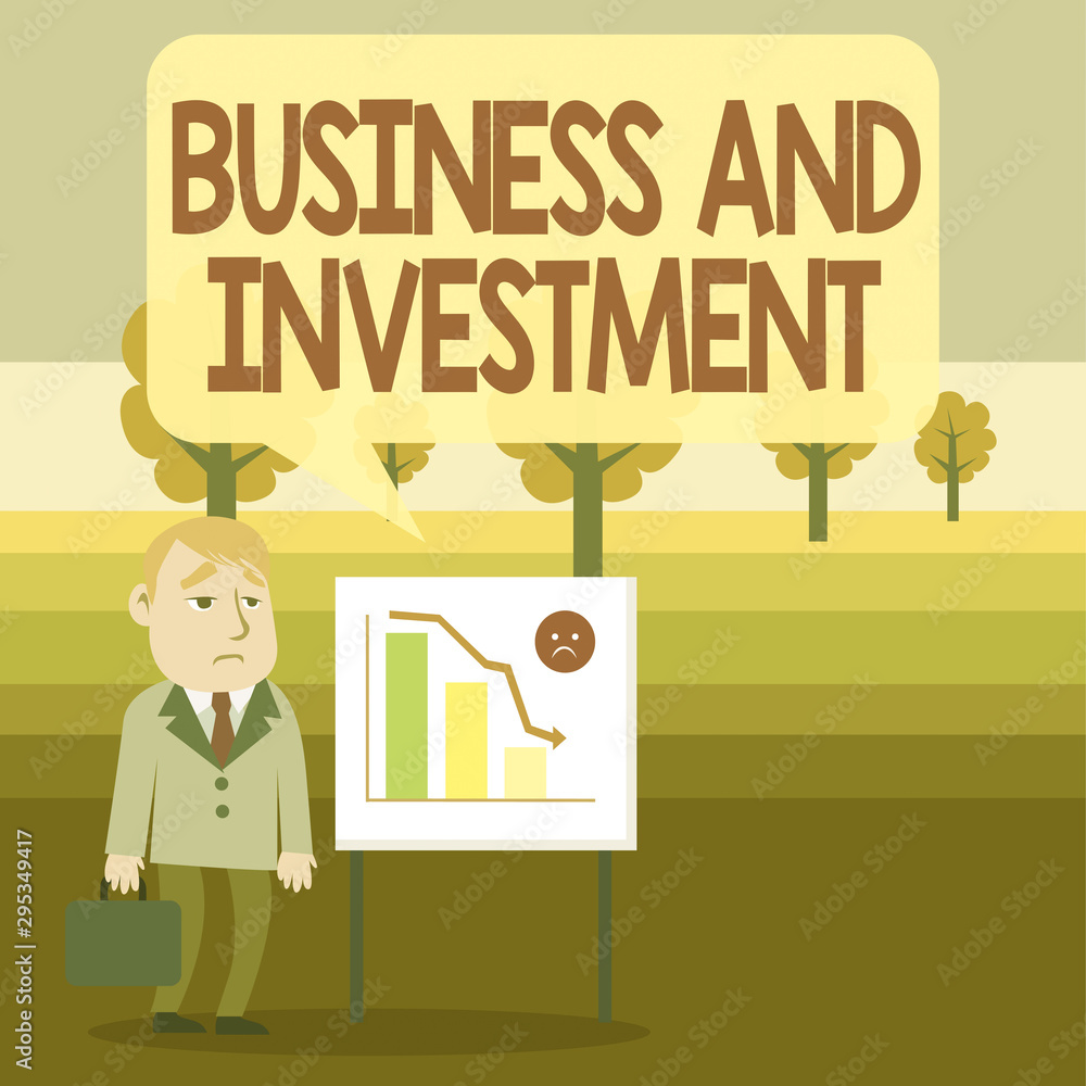 Aufkleber conceptual hand writing showing business and investment. concept meaning putting your money in field