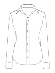 Blouse white vector illustration isolated