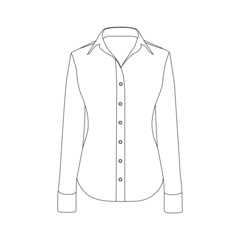 Fototapeta premium Blouse white vector illustration isolated