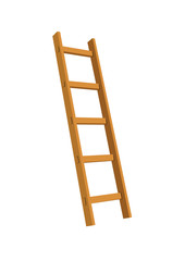 ladder wood realistic vector illustration isolated
