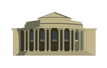 theater building vector illustration isolated