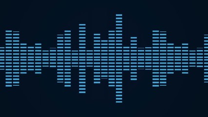 Video - Audio Spectrum - Equalizer - Blue - Background