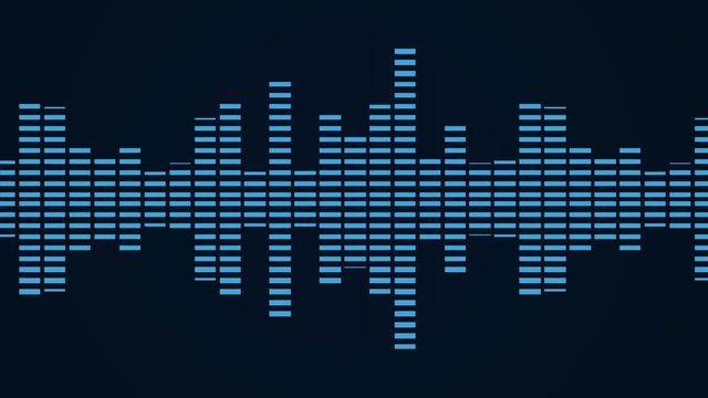 Video - Audio Spectrum - Equalizer - Blue - Background