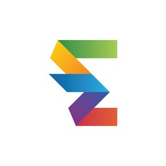 letter e color logo
