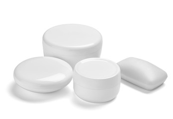  white cream container jar beauty moisturizer tube soap