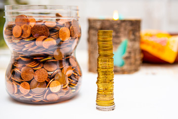 The concept of economy. Growing currency on white background. Business and economy.