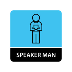 Speaker man icon for web and mobile