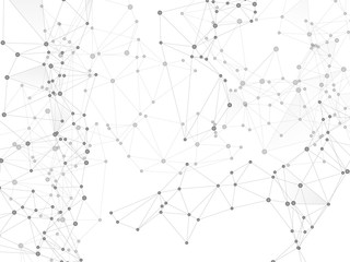 Gometric plexus structure cybernetic concept.