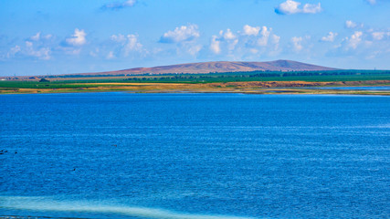 Estuaries, hills and steppes, landscape