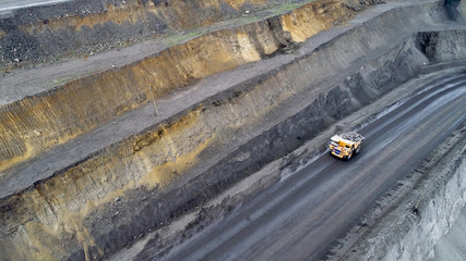 Coal mine, aerial view.