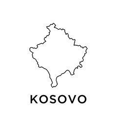 Kosovo map vector design template