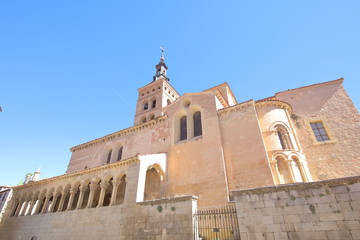 Fototapeta premium San Martin church cathedral old building Segovia Spain