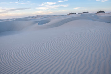 The sand dunes of Magdalena Island, Baja California Sur, Mexico.