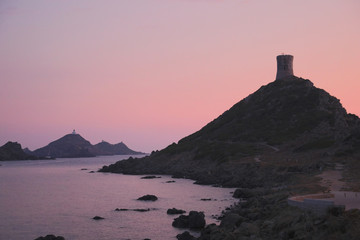 sunset on the Archipel des Sanguinaires that means Bloody Island