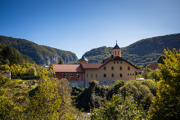 Fototapeta na wymiar Orthodox church in Martin Brod small place in Bosnia and Herzegovina