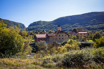 Fototapeta premium Orthodox church in Martin Brod small place in Bosnia and Herzegovina