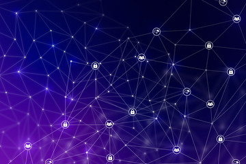 Cloud icon on abstract background illustration