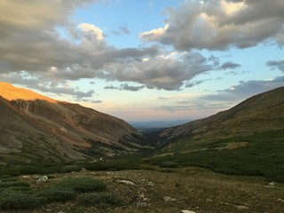 landscape with mountains and clouds