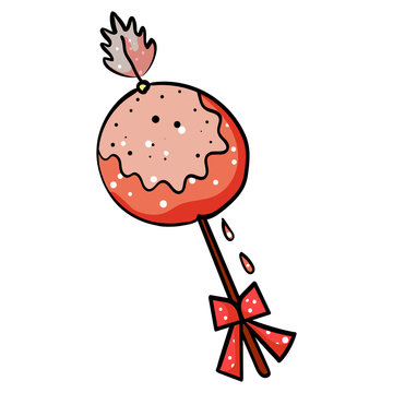 Lollipop. Sweet lollipop on white background illustration - Vector. Vector illustration